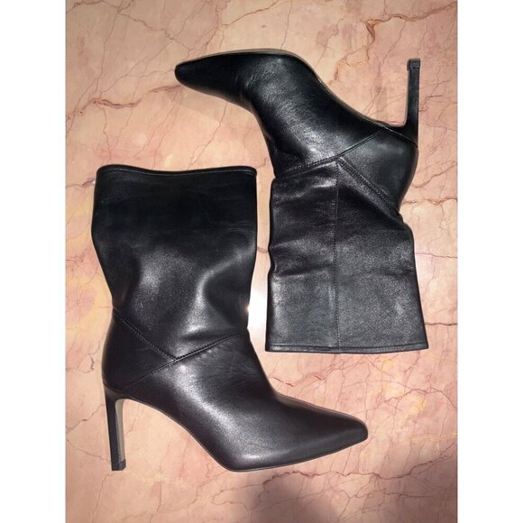 Allsaints Orlana Pointed Toe High Heel Slouch Boots in Black 6 with Box Womens - Picture 10 of 16